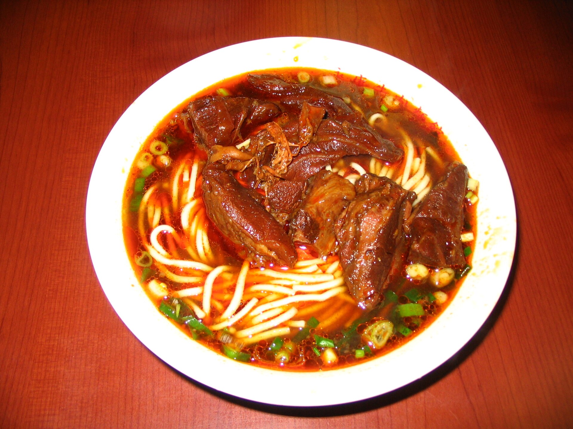 A bowl of Taiwanese beef noodle soup from Yongkang Street